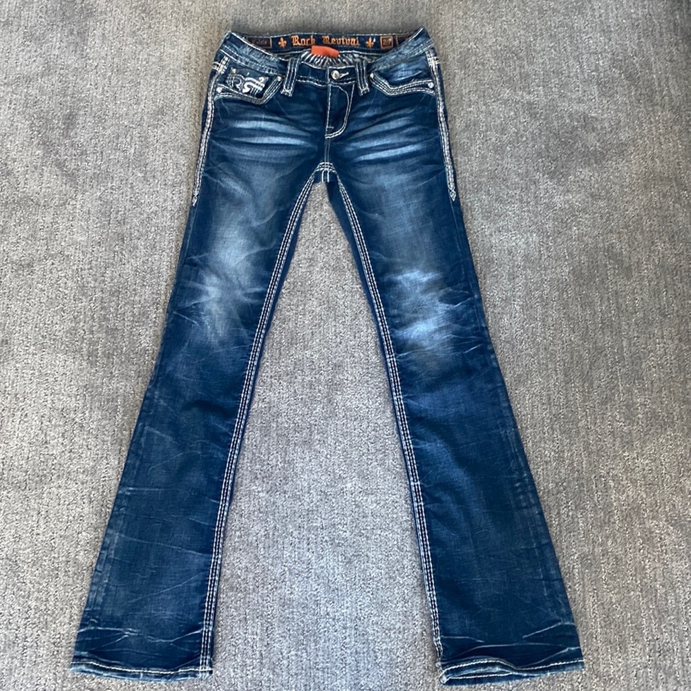 Wonen’s Rock Revival Jeans size 25 length 34